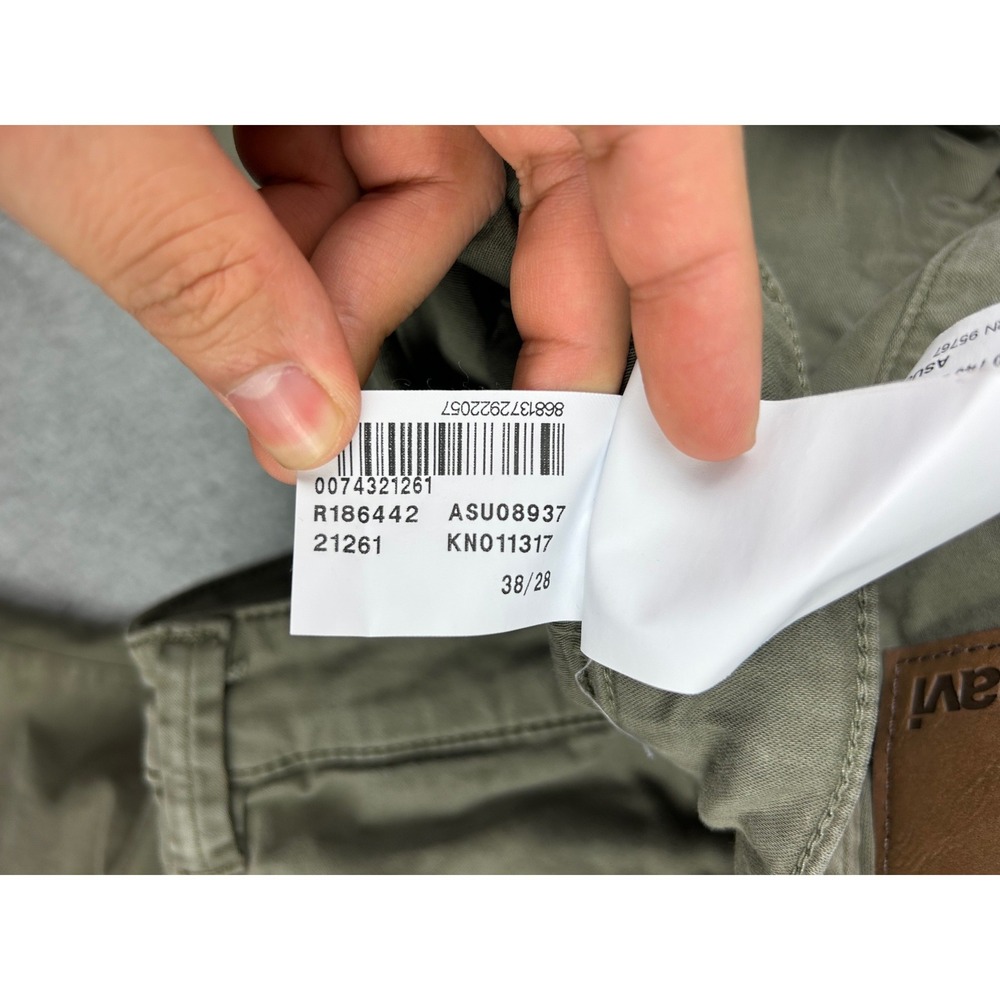Mavi Jeans Johnny Slim Leg Chino Pants Mens 38x28 Olive Green Cotton Stretch - Picture 10 of 14